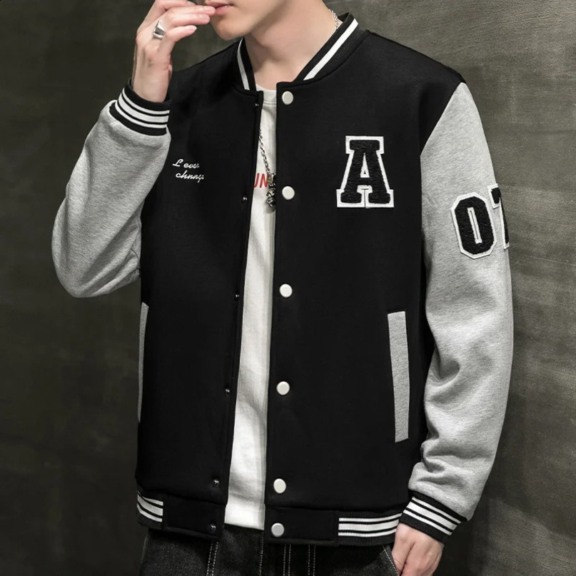 Baseball uniform jacket mens and womens fashion hiphop loose wild casual couple Street retro embroidery 240903