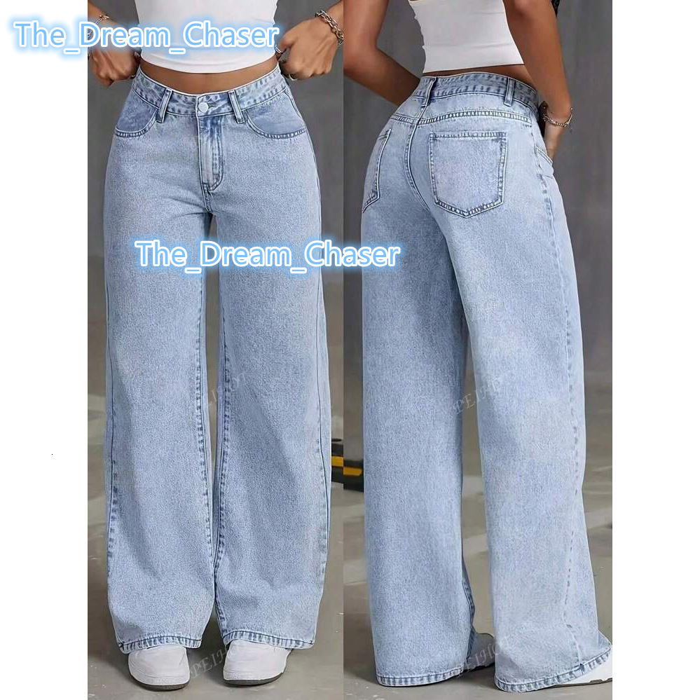 Sweet Spicy Style Womens HighWaisted Straight Jeans Summer CrossBorder New Arrival Versatile Loose Trendy Long Pants Denim