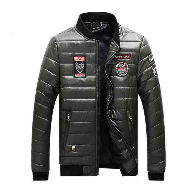 Winter Pilot Jacket Mens Plus Size 6XL 7XL 8XL Windbreaker Large Bomber Jacket Male College Warm Shiny Coat Big Size 210518