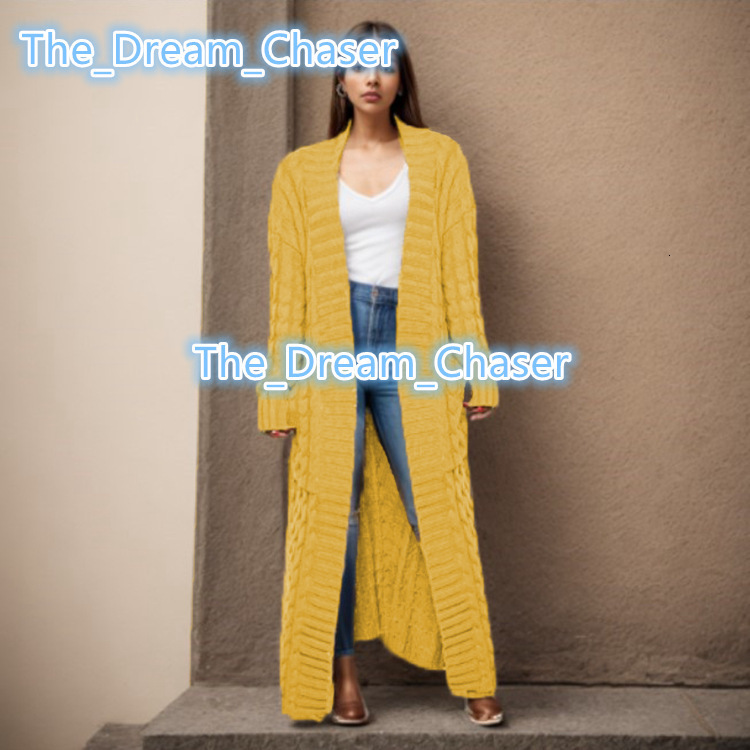 Crossmirror T Sweater Autumn and Winter New European and American Womens Long Cardigan Coat