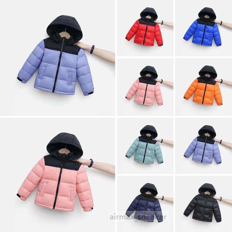 Boys Girls Down Coat 2025 NEW Filled Puffer Jacket Hooded Parka Jackets Black Royal Blue Pink Yellow Body Warmer Retro 700 Outer Coat Kid Children