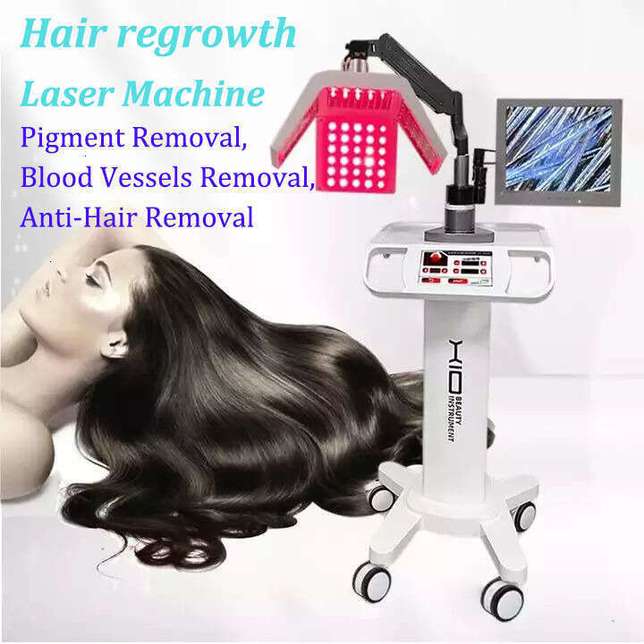 Newest 5 In 1 Led Hair Scalp Analyzer Hair Growth Machine High Frequency 650Nm Diode Laser Hair Growth Beauty Equipmen