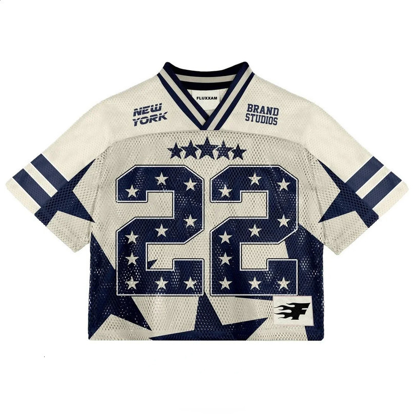 Retro American Harajuku Street Trend Hip Hop Baseball Sports Short Sleeve Mens Summer Loose Mesh Tshirt Printed Couple Top 240819