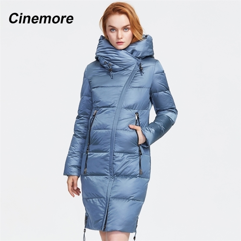 CINEMORE New Collection Winter Down Jacket Womens outerwear Bio high quality hood winter Parka Coat Warm Parkas women 9853 201217