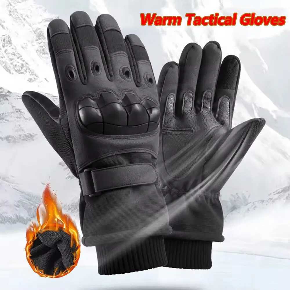 Mens Outdoor Winter Warm Thermal Motorcycle Gloves Full Finger Touch Screen Compatible Tactical Military Combat Protective Z250925