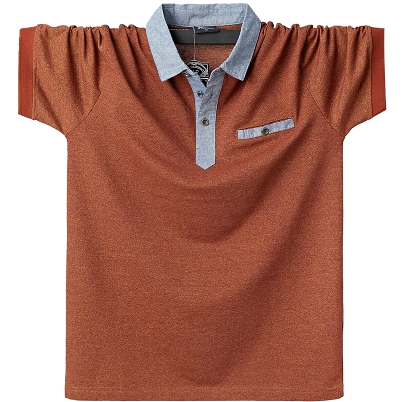 Men's Polos Plus 6XL 5XL XXXXL Men Polo Shirt Summer Men Casual Breathable Striped Short Sleeve Polo Cotton Business Polo Shirt 230518