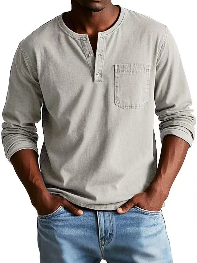 Men's Thermal Long Sleeve T-Shirt Winter Warm Round Neck Slim Fit Breathable Base Layer Top Casual Pullover Shirt for Autumn Fall European size