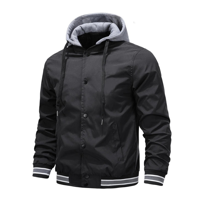 Mens Jackets Casual Waterproof Military Jacket Men Outerwear Casual Bomber Hooded Jacket Hip Hop Pilot Coat Mens Spring Autumn Loose Jackets 220902