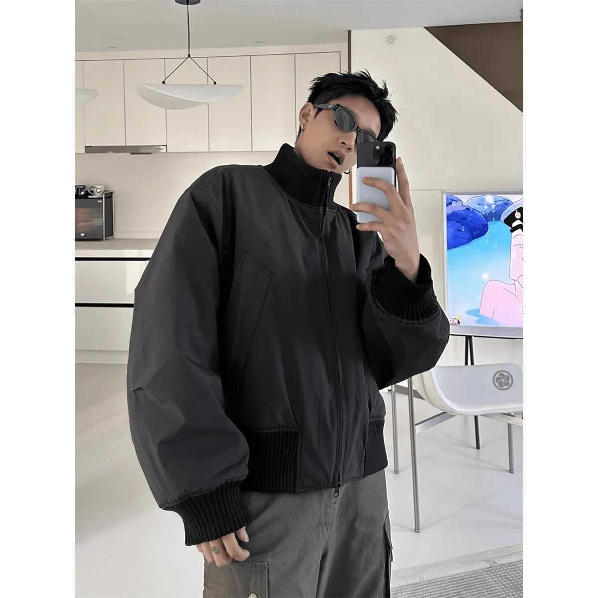 Korean Style Trendy Stand Collar Baseball Uniform for Men American Retro High Street Handsome Versatile Pilot X250925