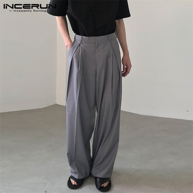 Men's Pants Men Straight Pants Joggers Streetwear Solid Color Loose Korean Fashion Casual Trousers Men Pantalones Hombre INCERUN S-5XL 230512