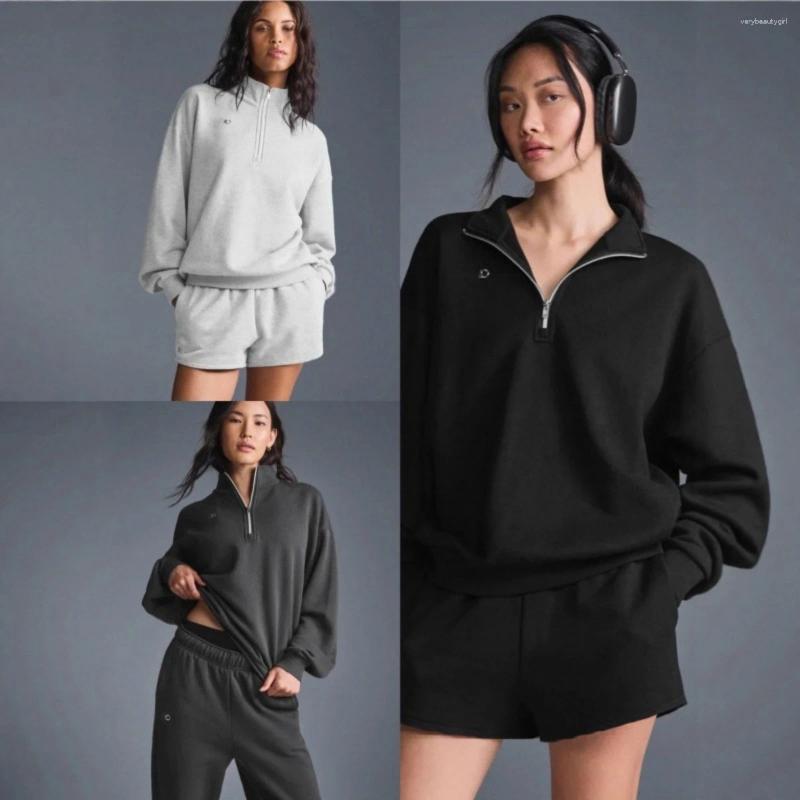 Ethnic Clothing Sweater Men's And Women's Autumn Winter Thickened Yoga Loose Jacket Stand-up Collar Thin Fitness Sports Top