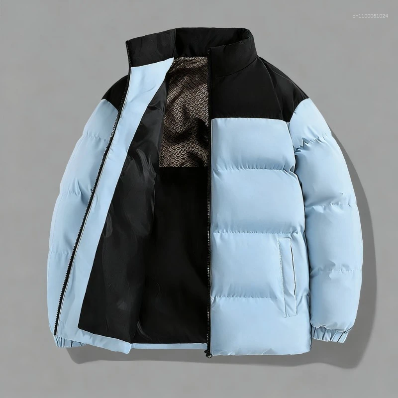 Men's Jackets 2025 Black Gold Cotton Jacket Couple Style Stand Collar Bread Clothing Graphene Warm Thickened Coat