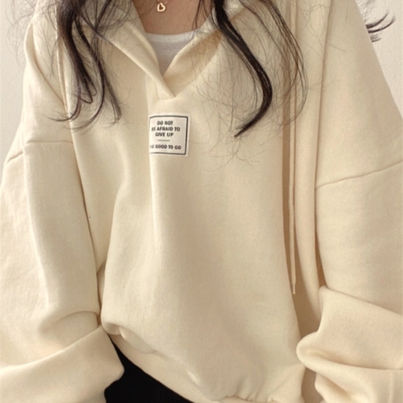 Women's Hoodies Sweatshirts ADAgirl Bat Sleeve Oversized Hoodie Women V Neck Solid Casual Sweatshirts Loose Korean Pullover Tops Spring Autumn