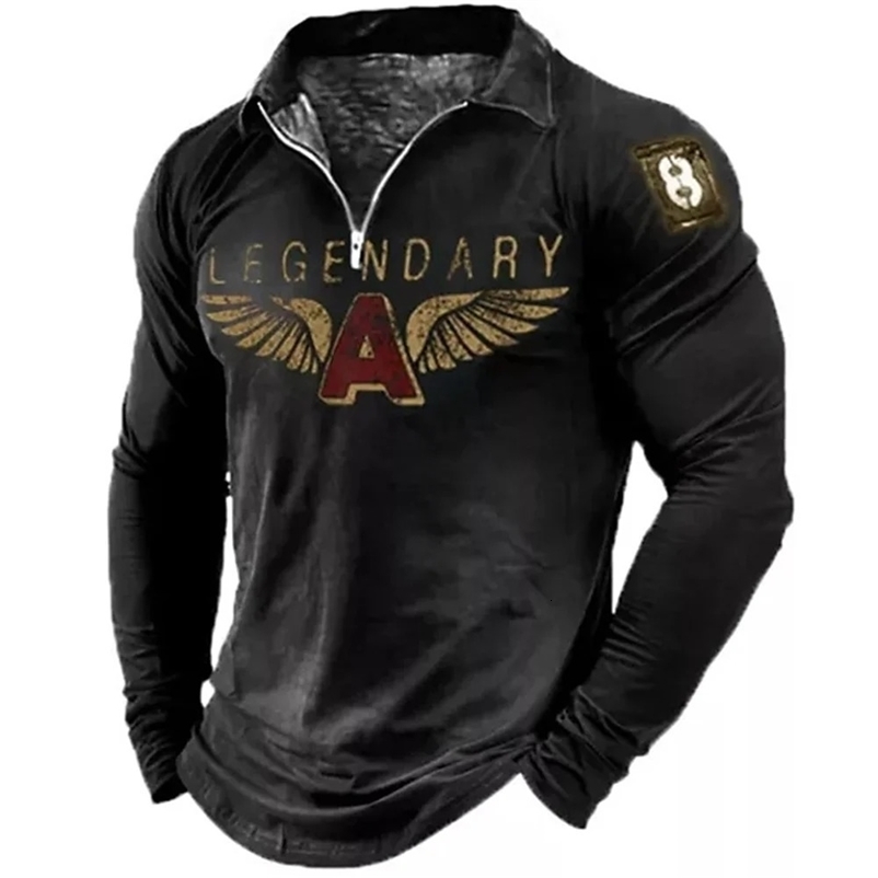 Men's Polos 2024 Men's T-shirt Zipper POLO Shirt Men's Top Fashion Lapel Long Sleeve Tie-dyed Printed T-shirt Summer Casual Pullover