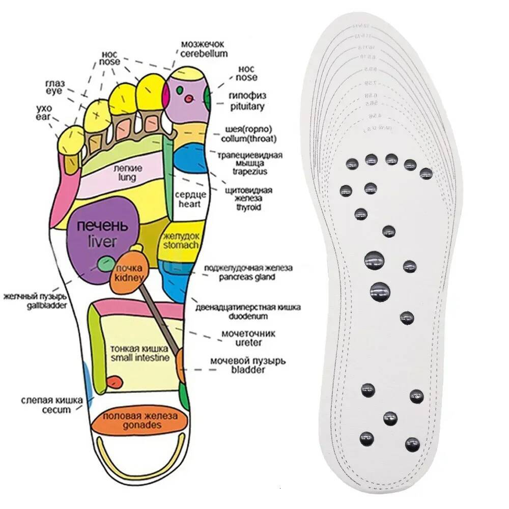 18 Magnets Unisex Magnetic Massage Foot Acupressure Shoe Pads Therapy Slimming Insoles for Weight Loss ddmythur