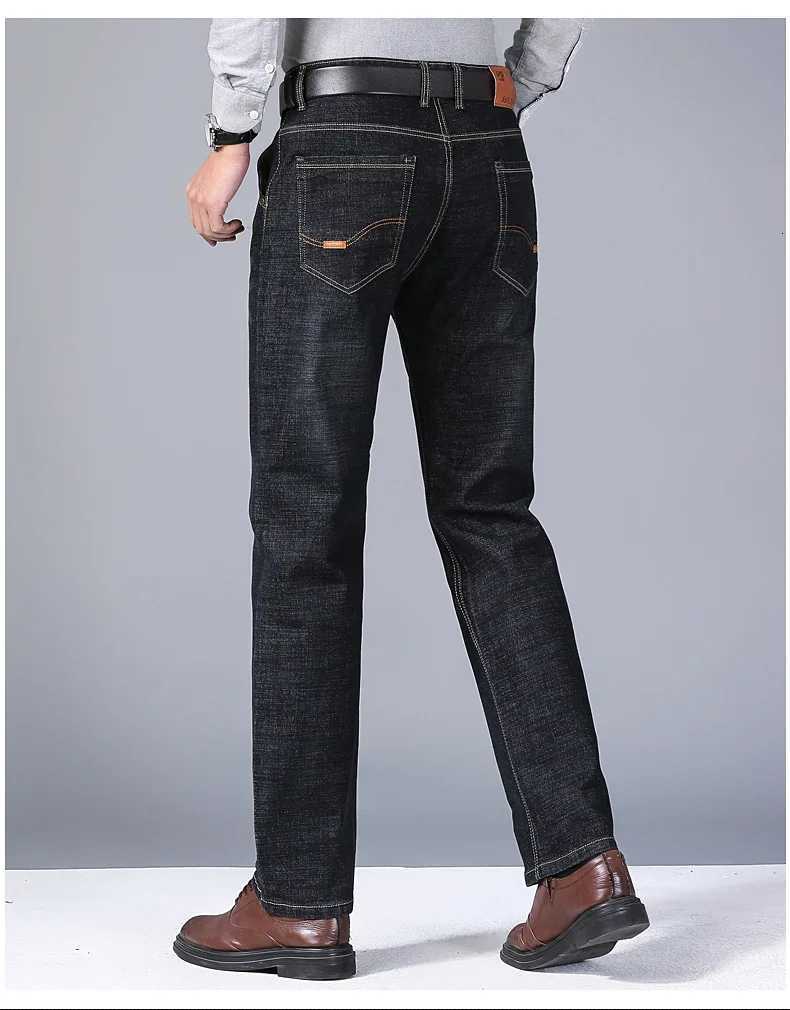 2025 Mens New Trendy Versatile Comfortable Jeans Casual Stretch Pants Classic Premium Blue Black Denim Pants Large Pants W250925