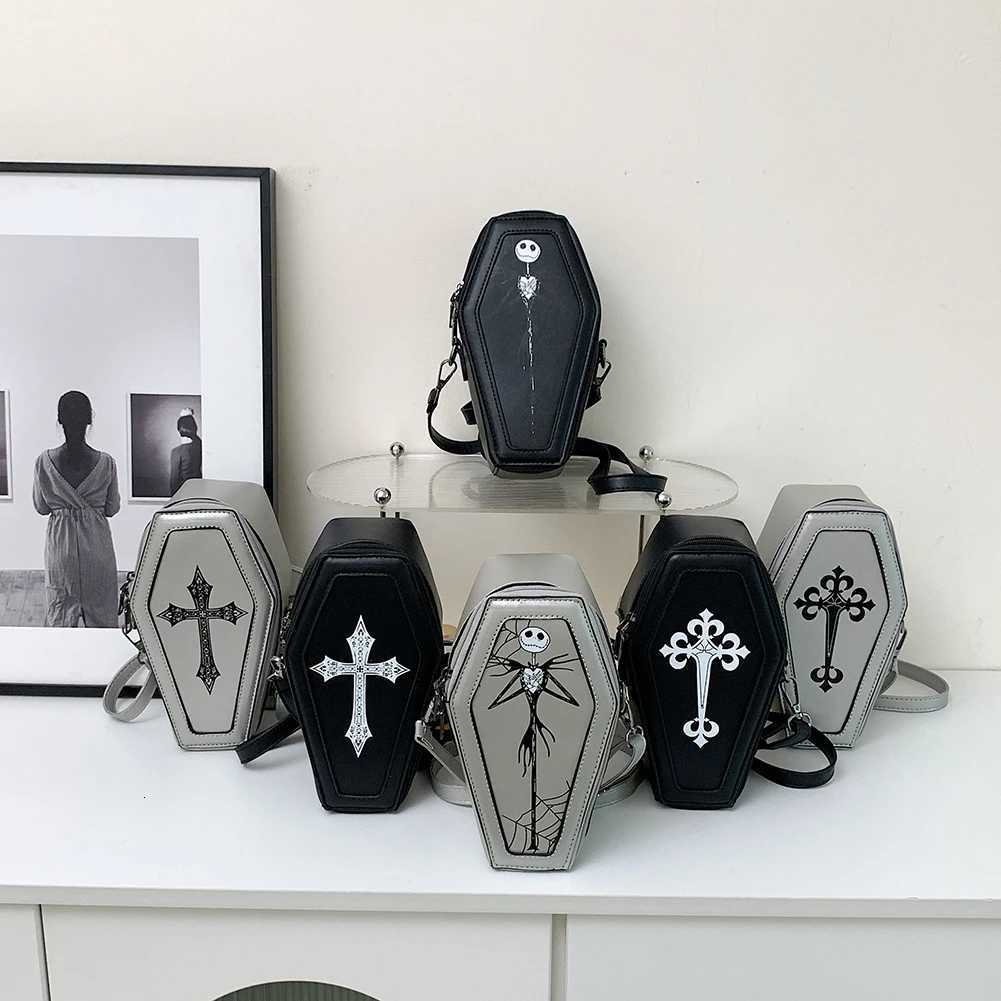 New Coffin Shape Purses Shoulder Bag 2023 Halloween Handbag Crossbody Bag Coffin Purses Women Gothic Women Bag Z250925