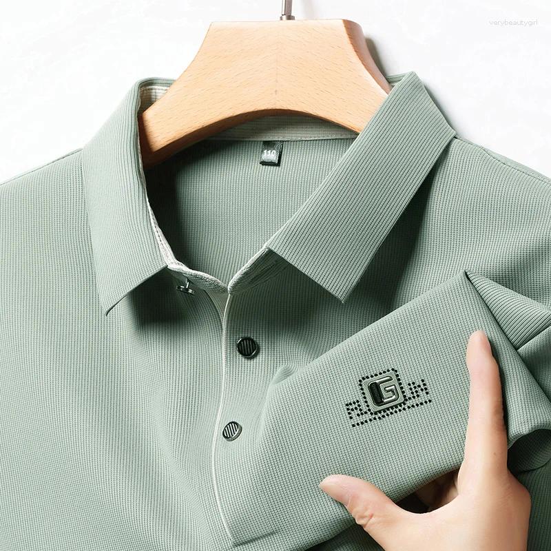 Men's Polos 2025 Middle-aged Long Sleeved T-shirt Base Shirt Spring And Autumn Casual Collar Polo