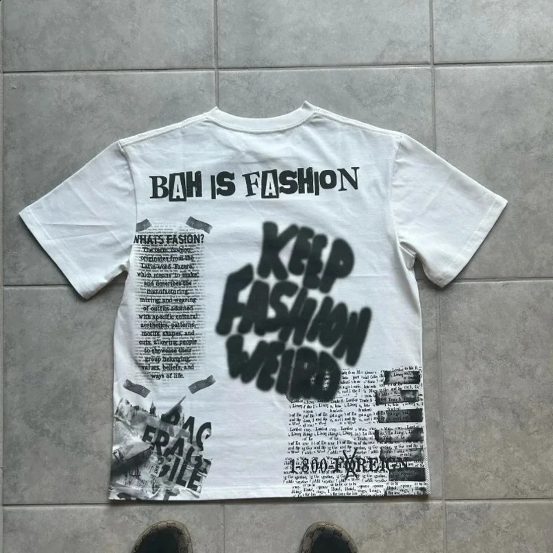 American fashion trend summer cotton Tshirt mens Y2K Street hiphop selling point short sleeved couple casual loose 240819