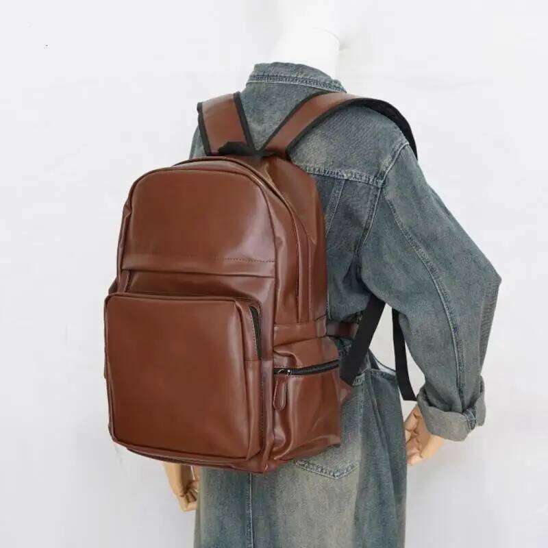 Designer Bags Fashionable New High-Quality Soft PU Leather Simple And Casual Versatile Large Capacity Travel Computer Backpack Trendy Luxury Bag