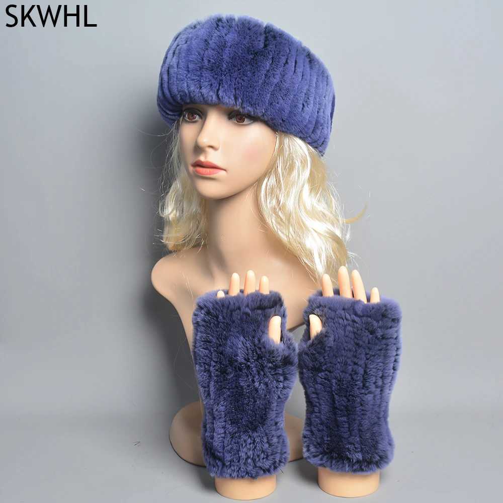 One Set Wen Real Rex Rabbit Fur Cuffs band Winter Warmer Hat Arm Wrist Sle Gloves Fem Real Fur Cap Elastic Wristband X250925