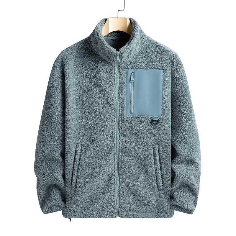 Mens Thicken Polar Fleece Jacket Autumn Winter Versatile Warm Sports Coat Men Outdoor Stand Up Collar Casual Loose Couple Coats X250925