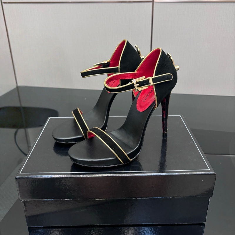 10a Lady High heel wedding Dress shoes Womens Designer heel Sandal Stiletto dagger heel Sliders slingback suede leather sandale Pumps Luxurys big si