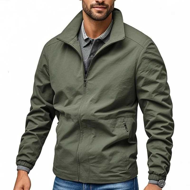 2025 Autumn Thin Mens Workwear Jackets Lightweight Cargo Jacket Outdoor Zipper Pockets Sports Coats Windbreaker Jackets for Men X250925