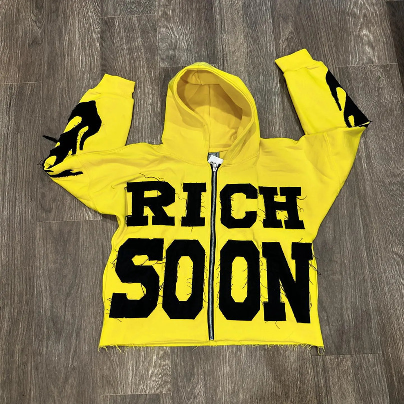 Oversized Patchwork Zip Up Hoodie Women Y2k Hoodies Solid Color Casual Sweatshir Gothic Punk Loose Streetwear 240801