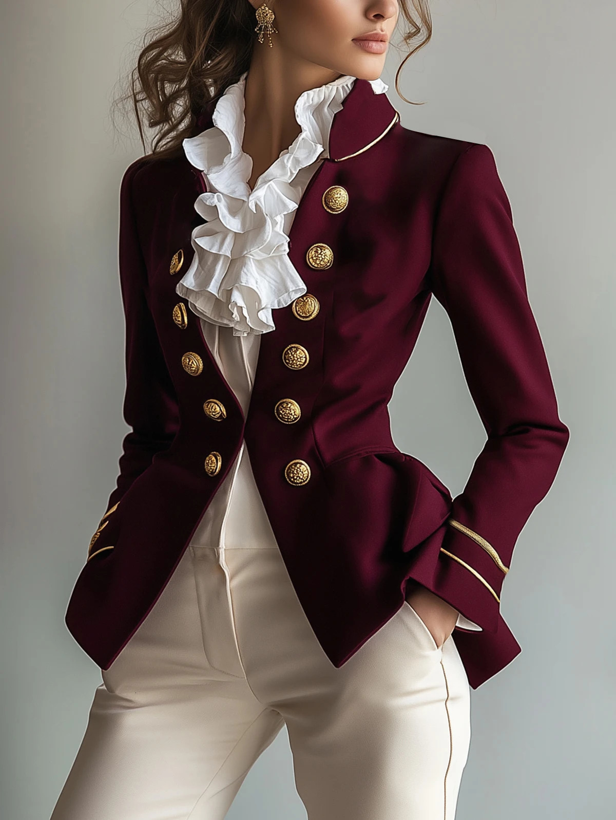 Elegant Tailed Blazers Coat For Women 2025 Tops Chic Stand Collar Long Sleeve Jacket Outerwear Office Lady Spring Autumn Fashion 250905
