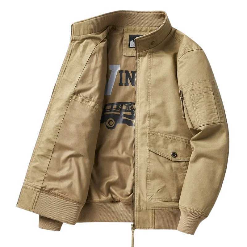 New Autumn Men Multiple Pockets Cargo Jackets Loose Tooling Cargo High Quality Male Cotton Casual Jackets Mens Clothing Size 4X X250925