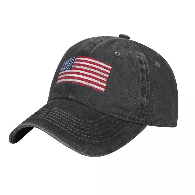 American Flag Casual Baseball Cap USA Vintage Retro Style Kpop Rock Trucker Hat Sun-Proof Women Men Streetwear Cap 250118
