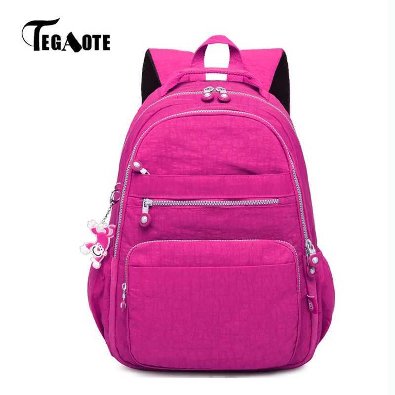 TEGAOTE Backpack Womens 2025 Nylon Female Travel Bags Zipper Climbing Packbag Korean Bag Brand Luxury Schoolbag Girls Z250925