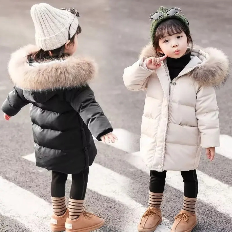 winter thick warm jacket girls waterproof hooded jacket childrens jacket teenagers clothing Parka snow jacket 241105