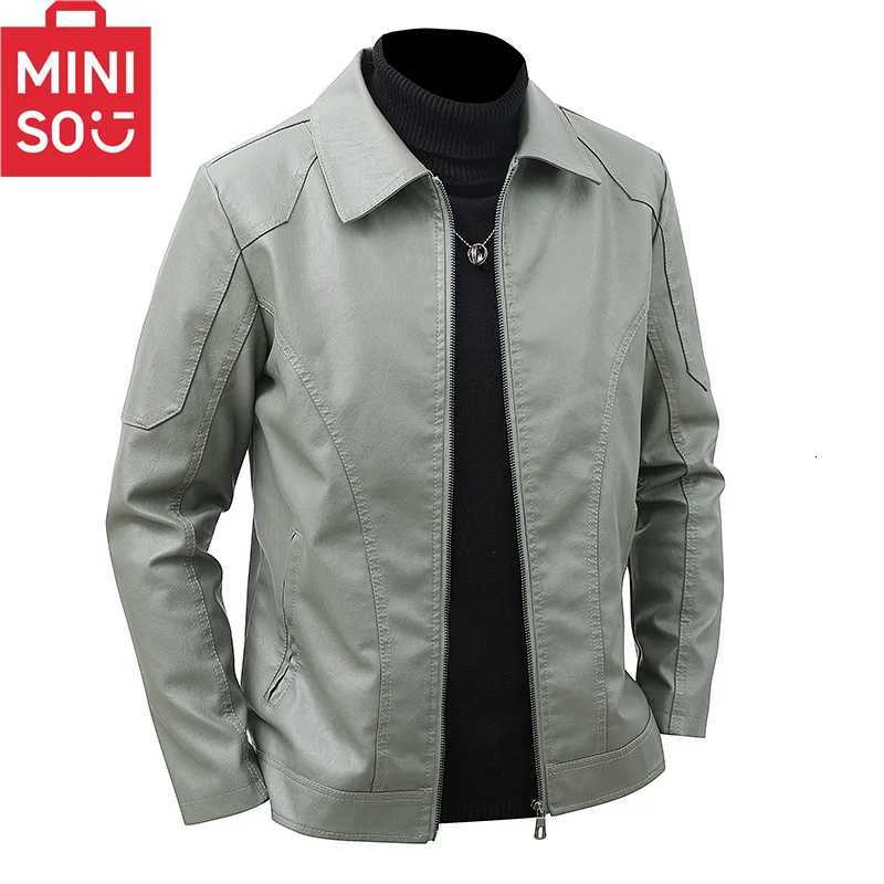 Spring and Autumn Soft Leather Jacket Mens Top Handsome Casual Collar Fashionable Warm Versatile Personalized Trendy High end X250925