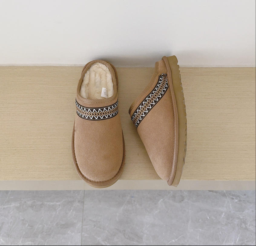Designer classic ethnic style slippers Booties men women snow boots indoor warm slippers Tasman mini boot cowhide wool Australia