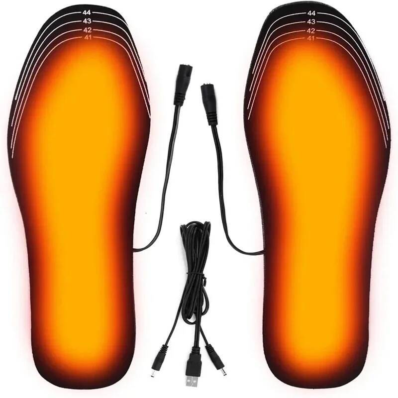 1Pair USB Heating Shoes Insole Quality Winter Warm Insoles for Feet Men Women Electrically Heated Sole Non Slip Shoe Pads ddmythur