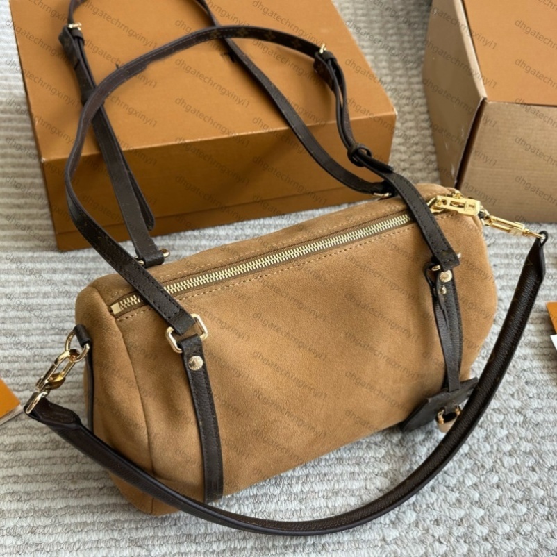 designer handbag woman pillow bag casual Grain-finished calfskin Boston bag versatile classic printing vintage Shoulder bags Women