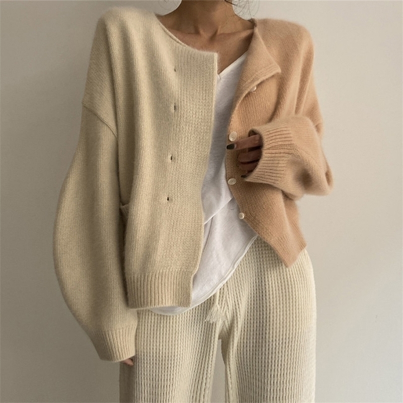 Alien Kitty Spring Women Sweaters Knitted Female Patchwork Elegant Coat Fashion Cardigans Office Lady Casual Tops 210917