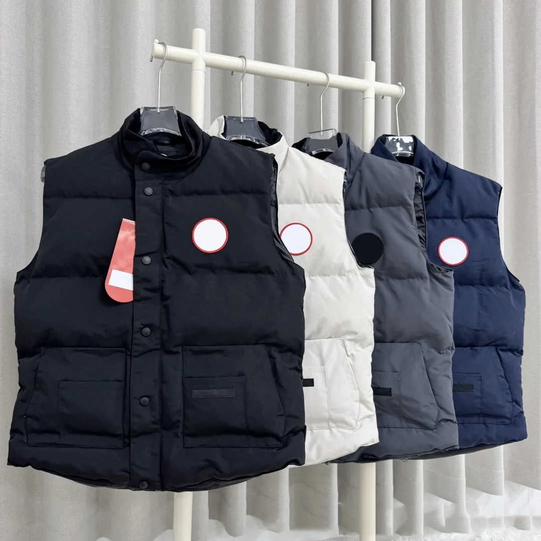 Winter gilet mens vest designer down jacket luxury man woman feather filled material coat embroidered badge warm outerwear full label jackets pop