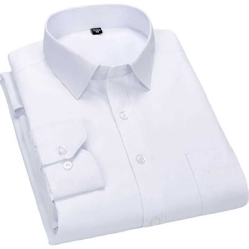 New Formal Fashion Social Long Sleeved Business Work Plus Size Mens Striped Dress Shirts Smart Casual Shirt SIZE 47 48 X250925