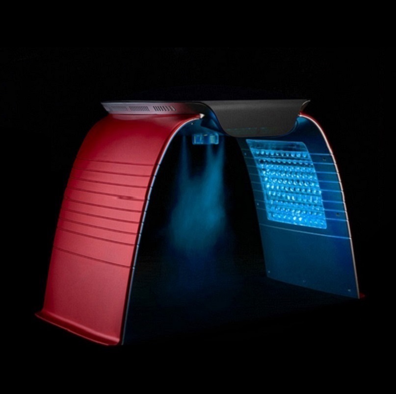 Photon row lamp red and blue oxygen injector LED 7 color light mask beauty instrument cold and hot spray spectrometer