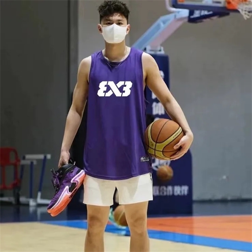American 3x3 Basketball Sports Vest Mens Summer Sleeveless Quick-drying Fitness Running Loose Equipment Training Vest T-shirt 250411