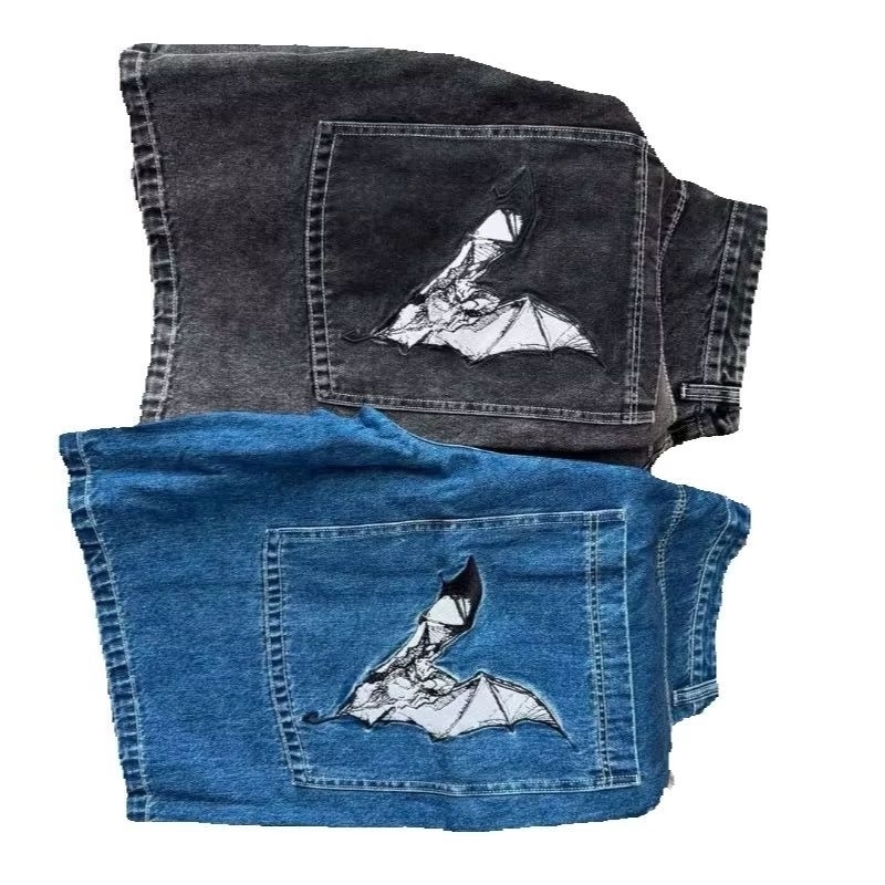 Streetwear Harajuku Retro Y2K Fashion Hip Hop Oversized Washed Denim Shorts Women American Rock Summer Loose Baggy Jeans Men 250922