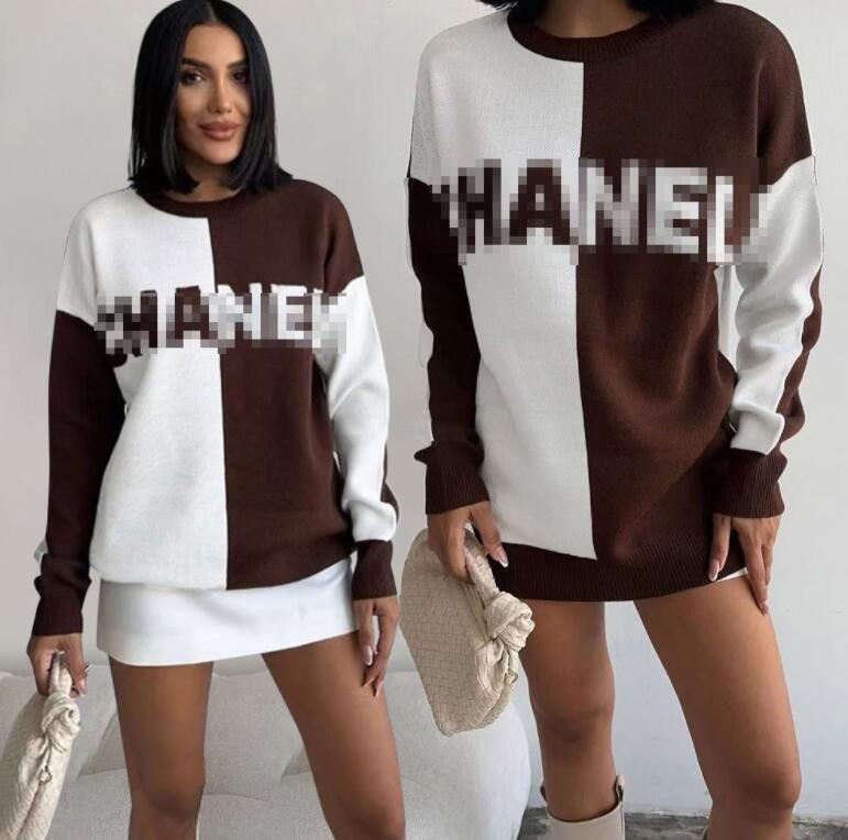 designer brand 2025 Woolen Sweaters Women Fashion Print Long Sleeve Sweater Pullover Tops Free Ship