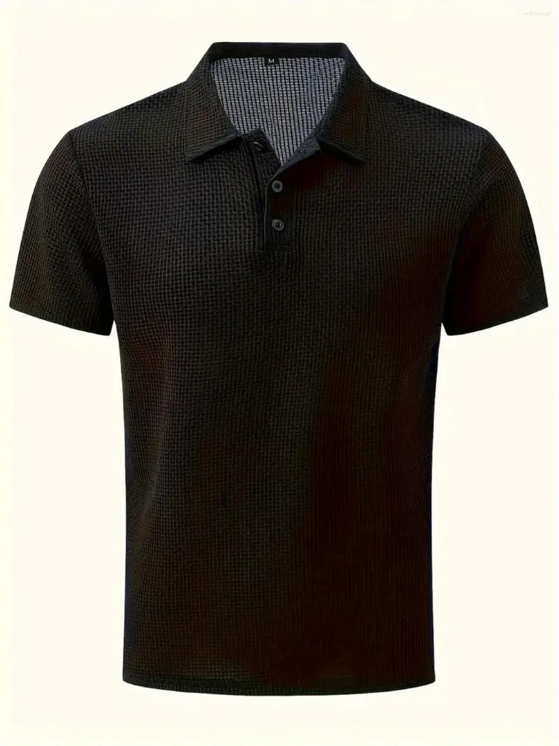 Men's Polos Summer Collared Short Sleeve Polo Shirt Regular Fit Sport Casual Style Suitable For Business Work And Home Wear