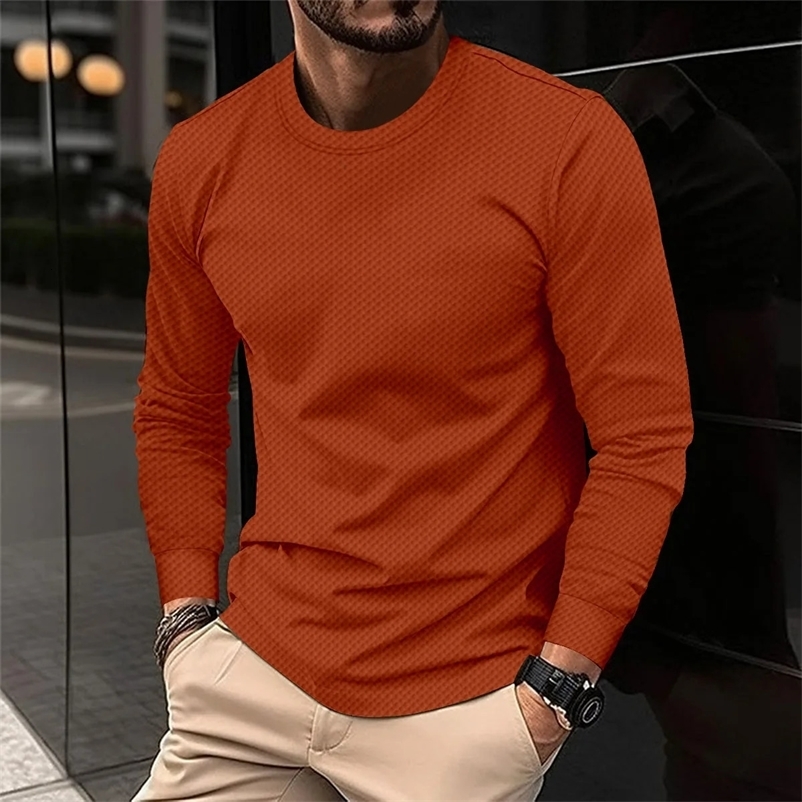 Men's Polos Autumn and winter sports fitness slim breathable men's long sleeve T-shirt Europe and the United States men fitness O collar s
