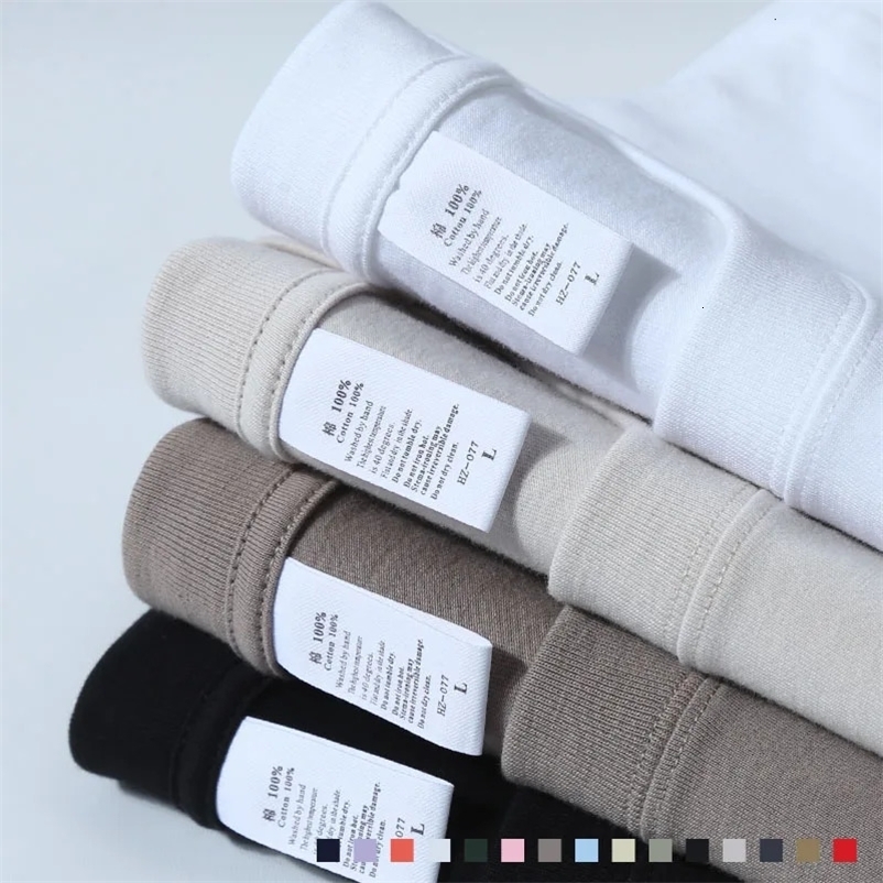 Oversized Men T-shirt 100 Cotton O-neck Basic Women Plain Shirt Short-sleeve High Quality Top Tee Off White Solid Clothing 240429