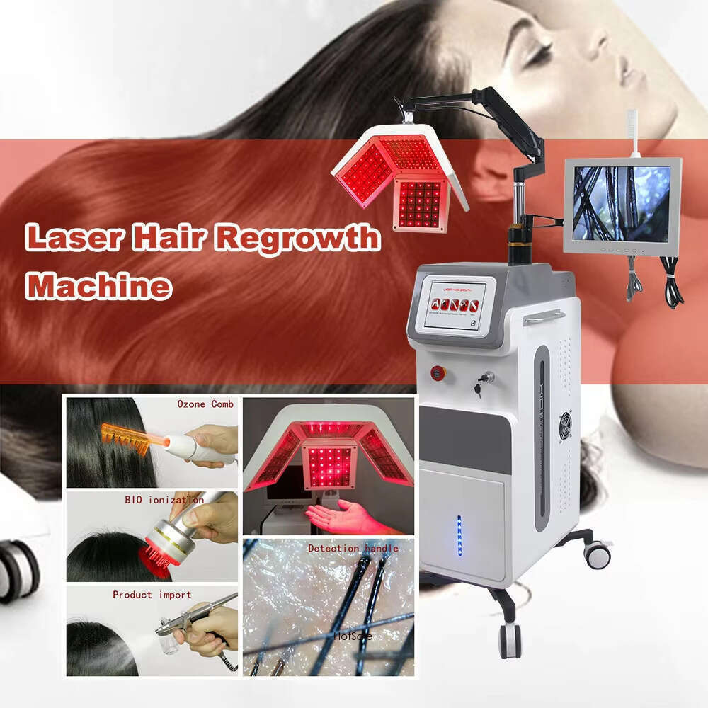 Best Selling Hair Loss Treatment LED 650nm Diode Laser Red Light Therapy Treatment Hair Regrowth Machine Easy Operation Scalp Massage Health Detecti