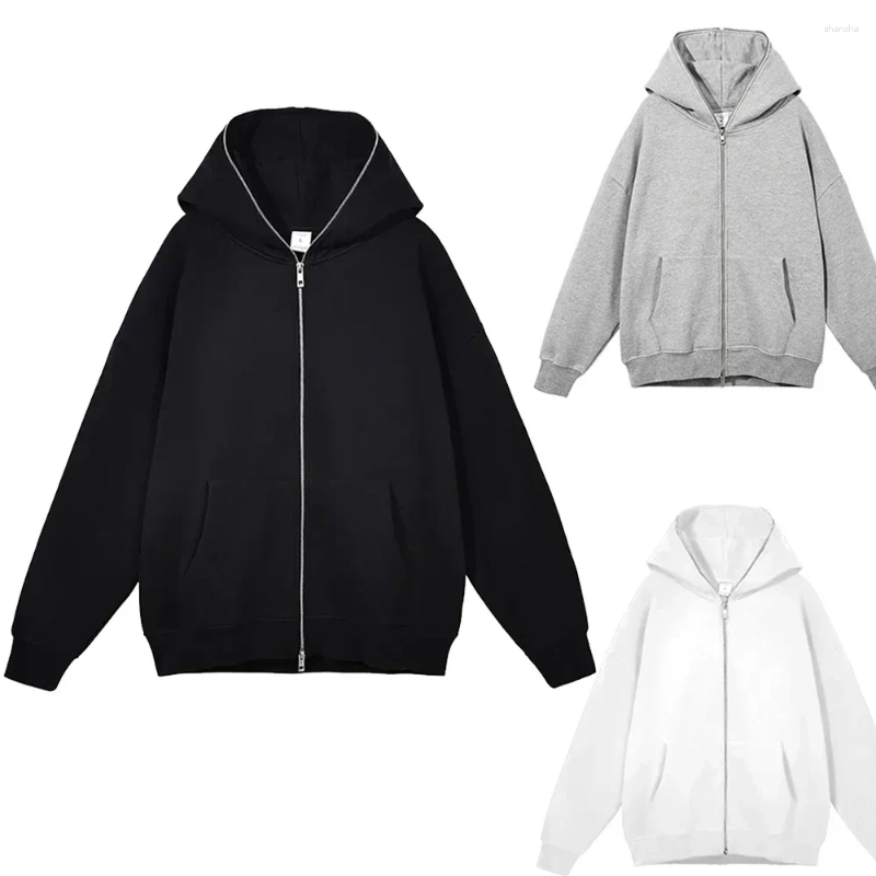 Men's Hoodies And Women's Full Zip Hooded Jackets Casual Cardigans Streetwear Hip-hop PVDY2K Clothing Spring Fashion
